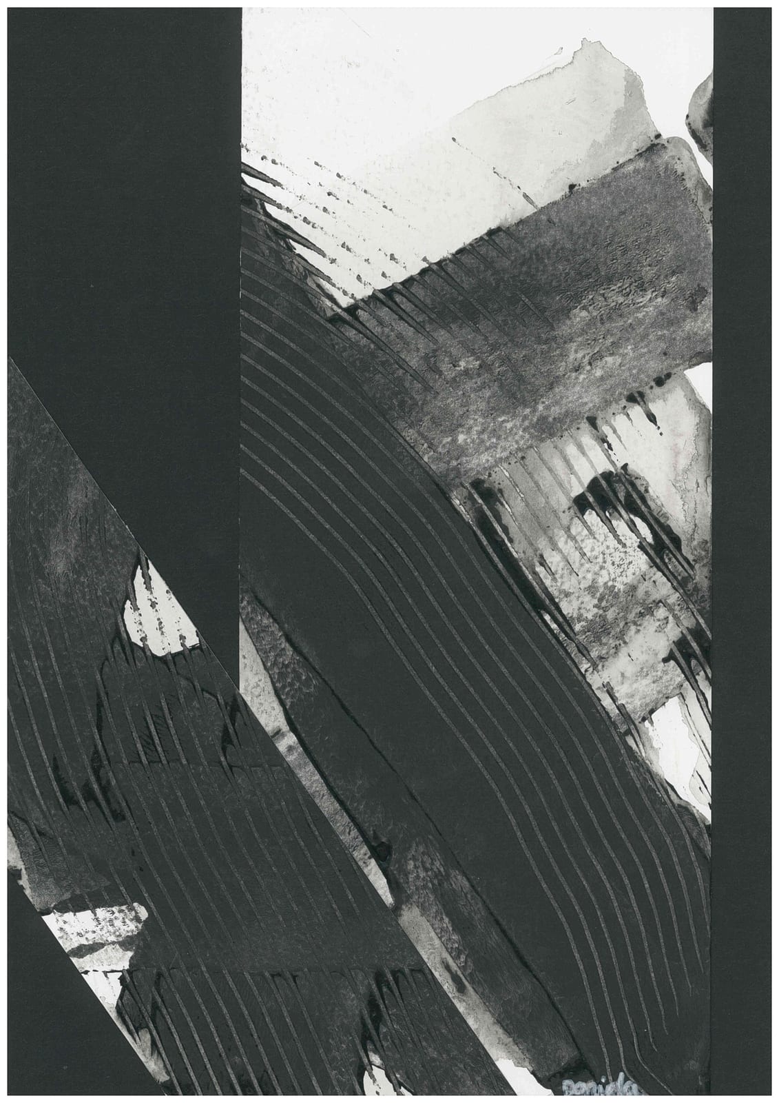 Collision, Chaos and Violent Geometry I, Mixed media on paper