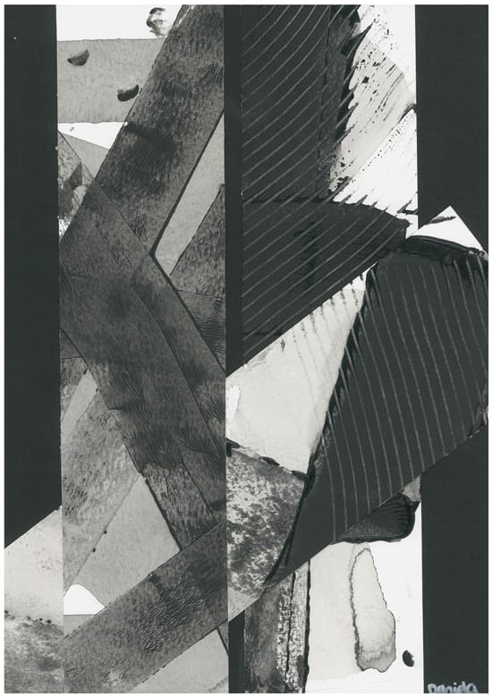Collision, Chaos and Violent Geometry III, Mixed media on paper
