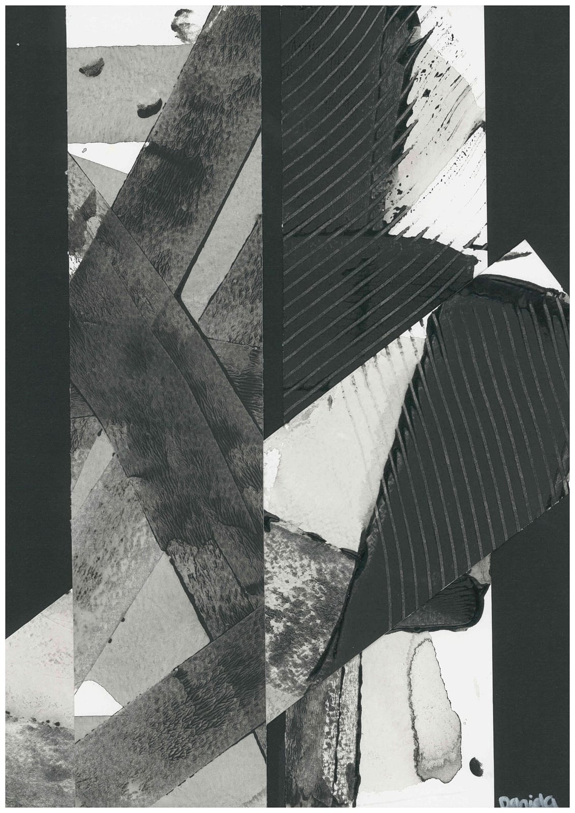 Collision, Chaos and Violent Geometry III, Mixed media on paper