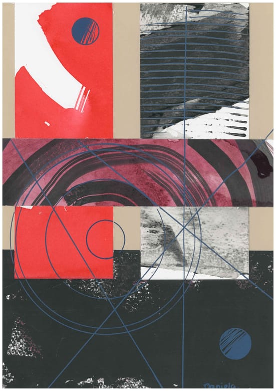 Emotional Fragility in the Face of Chaos, Mixed media on paper