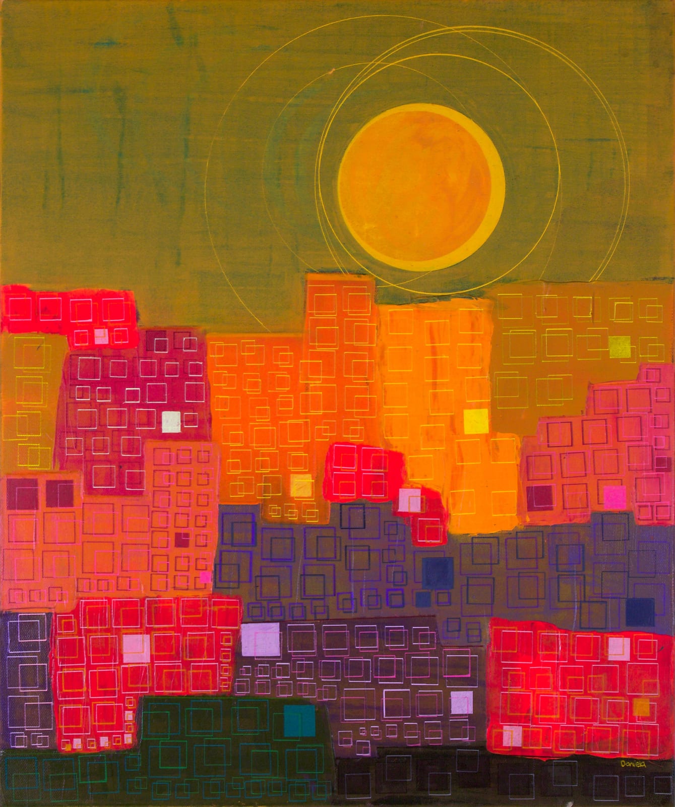 Sunfire Mirage, Acrylic on canvas